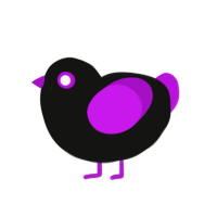 (unnamed), a black and amethyst chicken