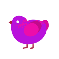 Cinerary, a violet and rose chicken with a neck-speckle pattern