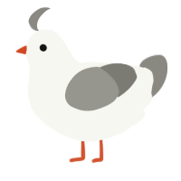 A white and ash chicken