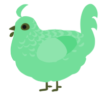 A spring chicken with a half-lace pattern