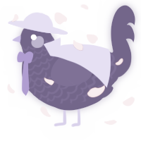 A overcast chicken with a lace pattern