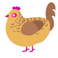 (unnamed), a honey and brown chicken with a half-lace pattern