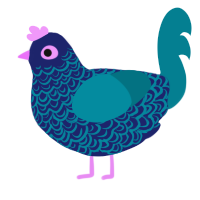 Rippling, a navy and sea chicken with a double-lace pattern