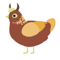 A russet and honey chicken with a neck-speckle pattern