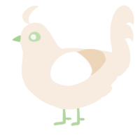 A cream chicken