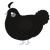 A black and sable chicken with a lace pattern