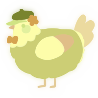 A lemon and cream chicken with a head pattern