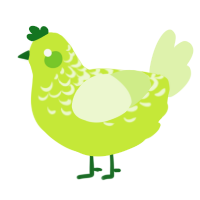 A lime and apple chicken with a half-lace pattern