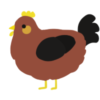 A russet and sable chicken