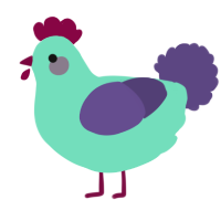 A mint and overcast chicken