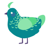 A teal and spring chicken with a half-lace pattern