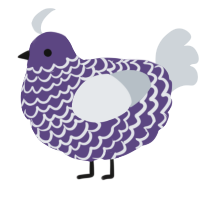 A overcast and mist chicken with a lace pattern
