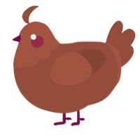 A russet chicken with a head pattern