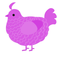 A orchid chicken with a lace pattern