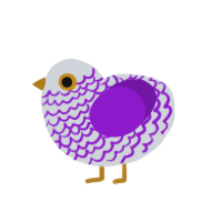 (unnamed), a mist and violet chicken with a lace pattern