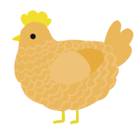 A honey chicken with a lace pattern
