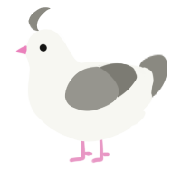 A white and ash chicken