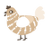 bicho, a beige and cream chicken with a bar pattern