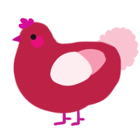 A crimson and rose chicken