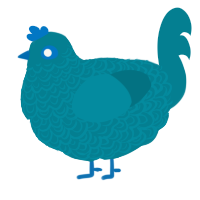 A sea chicken with a double-lace pattern