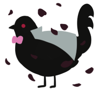A black chicken