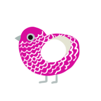 (unnamed), a fuchsia and white chicken with a lace pattern