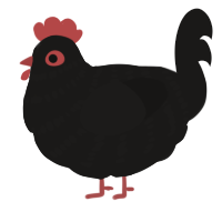 A sable chicken with a bar pattern