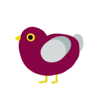 (unnamed), a maroon and silver chicken