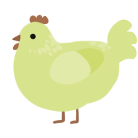 A lemon chicken with a neck-speckle pattern