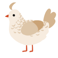 A cream and beige chicken with a half-lace pattern