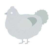 A mist and silver chicken with a double-lace pattern