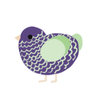 Snappy, a overcast and gluppy chicken with a lace pattern