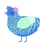 A orange and wine chicken with a lace pattern