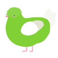A grass and white chicken