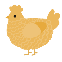 A honey chicken with a lace pattern