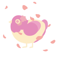 A tumblr and leaf chicken with a head pattern