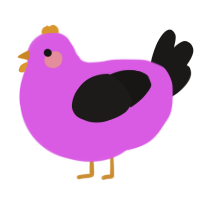 A orchid and sable chicken
