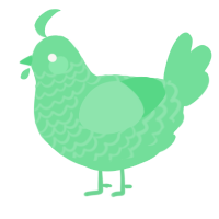 A spring chicken with a lace pattern