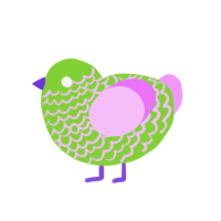 (unnamed), a grass and lavender chicken with a lace pattern