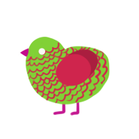 (unnamed), a grass and crimson chicken with a lace pattern