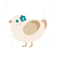 A cream and beige chicken