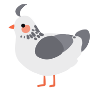 A black and ash chicken with a neck-speckle pattern