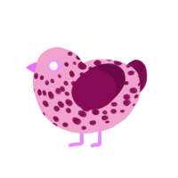 (unnamed), a pink and wine chicken with a speckle pattern