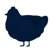 A tumblr chicken with a head pattern