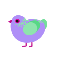 Planetary, a lilac and spring chicken with a neck-speckle pattern