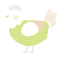 A lemon and cream chicken with a head pattern
