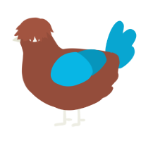 (unnamed), a russet and cerulean chicken