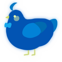 A ultramarine and sapphire chicken