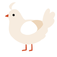 A cream chicken