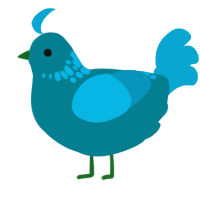 A sea and cerulean chicken with a neck-speckle pattern